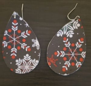 Faux leather earrings